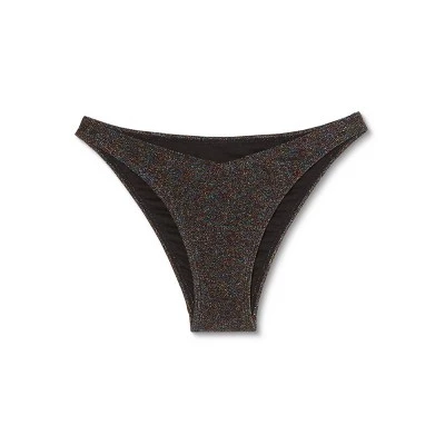 Brand new 🎁 Juniors' Metallic Extra Cheeky V Bikini Bottom - Xhilaration™ Black 👏 7 Brand new 🎁 Juniors' Metallic Extra Cheeky V Bikini Bottom - Xhilaration™ Black 👏 - Image 5