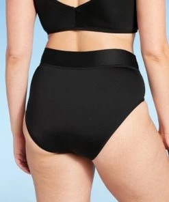 New 😀 Women's High Waist V-Front Medium Coverage Bikini Bottom - Kona Sol™ Black ⭐ -Swimsuits Official Site unnamed file 1489