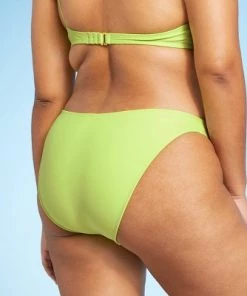 New 🎁 Juniors' High Leg Scoop Bikini Bottom - Xhilaration™ Light Green 😀 -Swimsuits Official Site unnamed file 1507