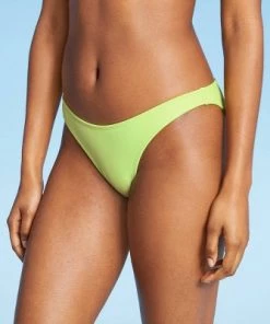 New 🎁 Juniors' High Leg Scoop Bikini Bottom - Xhilaration™ Light Green 😀 -Swimsuits Official Site unnamed file 1511