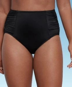 Promo 🎁 Women's Slimming Control Shirred High Waist Bikini Bottom - Beach Betty by Miracle Brands Blue 🤩 -Swimsuits Official Site unnamed file 1589