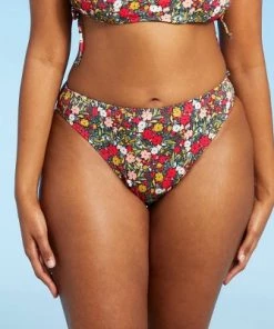 Top 10 ⭐ Juniors' Ribbed Cheeky Mid-Rise Bikini Bottom - Xhilaration™ Multi Floral Print 😀 -Swimsuits Official Site unnamed file 1640
