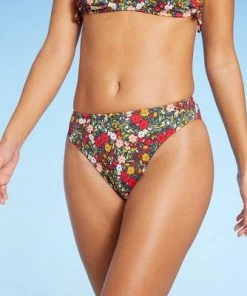 Top 10 ⭐ Juniors' Ribbed Cheeky Mid-Rise Bikini Bottom - Xhilaration™ Multi Floral Print 😀 -Swimsuits Official Site unnamed file 1646