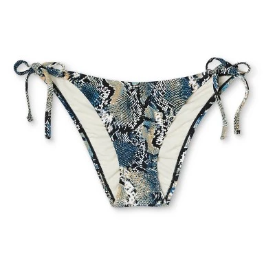 Coupon ❤️ Women's Side-Tie Cheeky Bikini Bottom - Shade & Shore™ Blue Snake Print 🤩 7 Coupon ❤️ Women's Side-Tie Cheeky Bikini Bottom - Shade & Shore™ Blue Snake Print 🤩 - Image 5