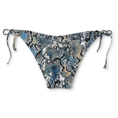 Coupon ❤️ Women's Side-Tie Cheeky Bikini Bottom - Shade & Shore™ Blue Snake Print 🤩 8 Coupon ❤️ Women's Side-Tie Cheeky Bikini Bottom - Shade & Shore™ Blue Snake Print 🤩 - Image 6