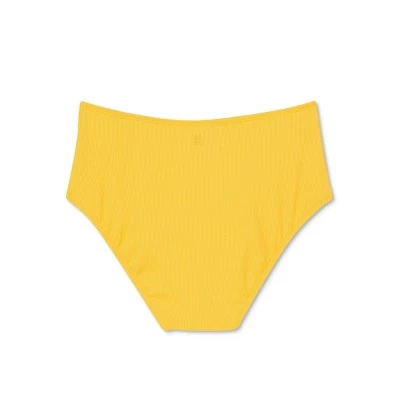 Buy 🛒 Women's Ribbed High Waist Bikini Bottom - All in Motion™ Golden Yellow 😀 8 Buy 🛒 Women's Ribbed High Waist Bikini Bottom - All in Motion™ Golden Yellow 😀 - Image 6