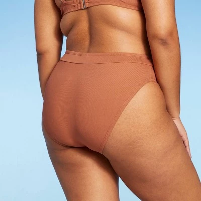 Coupon π Women's Seamed High Waist Bikini Bottom - Sea Angel Orange π 6 Coupon π Women's Seamed High Waist Bikini Bottom - Sea Angel Orange π - Image 4