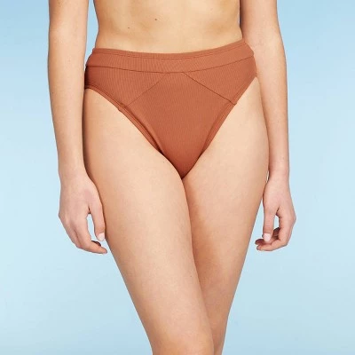 Coupon π Women's Seamed High Waist Bikini Bottom - Sea Angel Orange π 9 Coupon π Women's Seamed High Waist Bikini Bottom - Sea Angel Orange π - Image 7