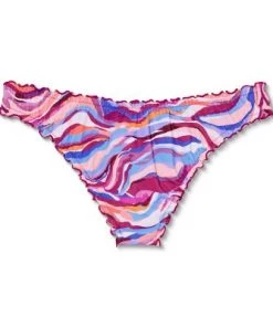 Cheap 😀 Women's Tie Detail High Leg Extra Cheeky Ruffle Bikini Bottom - Shade & Shore™ Multi Animal Print 😍 -Swimsuits Official Site unnamed file 1806