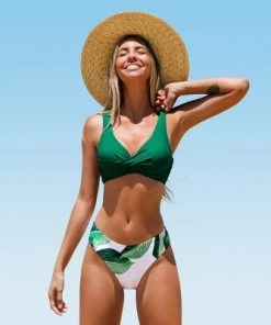 Hot Sale 😍 Women's Mid Rise Bikini Sets Swimsuit Leafy Crisscross Bathing Suits-Cupshe 👍 -Swimsuits Official Site unnamed file 185