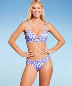Deals 😀 Women's Ruffle Cheeky Bikini Bottom - Shade & Shore™ Purple & White Animal Print 🎁 -Swimsuits Official Site unnamed file 1890