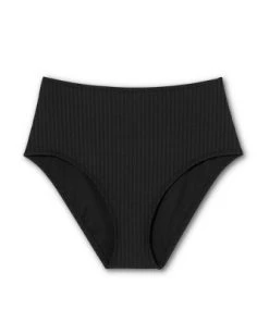 Cheap ⭐ Women's Ribbed Textured High Waist Medium Coverage Bikini Bottom - Kona Sol™ Black ✨ -Swimsuits Official Site unnamed file 1904