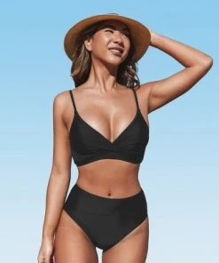 Best deal 🧨 Women's Black Twist Bikini Sets Swimsuit High Waisted Bathing Suit-Cupshe 🧨 -Swimsuits Official Site unnamed file 192