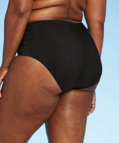 Wholesale 😍 Women's Front Shirred Swim Bikini Bottom - Aqua Green® Black ⭐ -Swimsuits Official Site unnamed file 1931