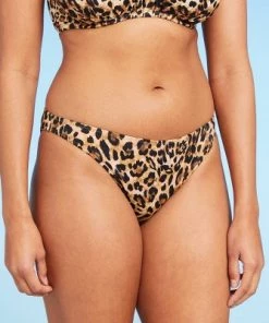 Discount ✔️ Women's High Leg Extra Cheeky Bikini Bottom - Shade & Shore™ Brown Animal Print ✔️ -Swimsuits Official Site unnamed file 1936