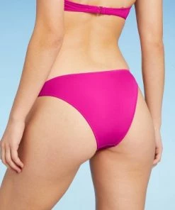 Best reviews of 🎁 Women's High Leg Extra Cheeky Bikini Bottom - Shade & Shore™ Fuchsia Pink 👏