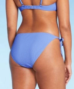 Best deal 😍 Women's Ribbed Side-Tie Hipster Bikini Bottom - Shade & Shore™ Periwinkle ❤️ -Swimsuits Official Site unnamed file 1970