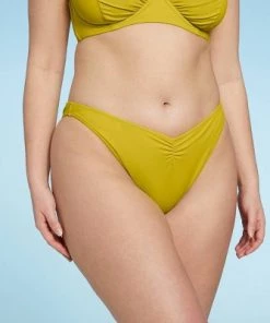 Brand new ⭐ Women's V-Front High Leg Extra Cheeky Bikini Bottom - Shade & Shore™ Chartreuse ✔️ -Swimsuits Official Site unnamed file 1997
