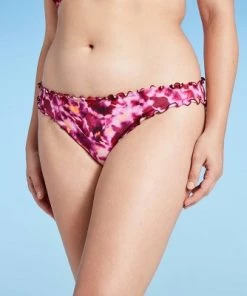Coupon 🎁 Women's Ruffle Cheeky Bikini Bottom - Shade & Shore™ Pink Tie-Dye 🔥 -Swimsuits Official Site unnamed file 2008
