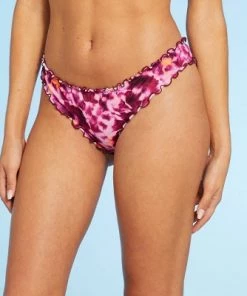 Coupon 🎁 Women's Ruffle Cheeky Bikini Bottom - Shade & Shore™ Pink Tie-Dye 🔥 -Swimsuits Official Site unnamed file 2012