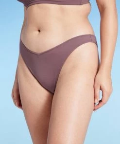 Outlet 👍 Women's V-Front High Leg Extra Cheeky Bikini Bottom - Shade & Shore™ Dusk Purple 🧨 -Swimsuits Official Site unnamed file 2019