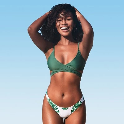 Brand new 👍 Women's Green Leafy Bikini Swimsuit Wrap Tie Low Rise Bathing Suit-Cupshe ❤️ 7 Brand new 👍 Women's Green Leafy Bikini Swimsuit Wrap Tie Low Rise Bathing Suit-Cupshe ❤️ - Image 5