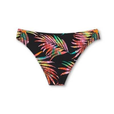 New ✔️ Women's Strappy Side Detail High Leg Extra Cheeky Bikini Bottom - Shade & Shore™ Black Tropical Print ❤️ 8 New ✔️ Women's Strappy Side Detail High Leg Extra Cheeky Bikini Bottom - Shade & Shore™ Black Tropical Print ❤️ - Image 6