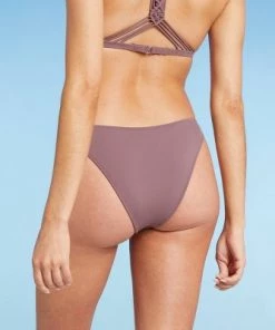 Outlet 👍 Women's High Leg Extra Cheeky Bikini Bottom - Shade & Shore™ Dusk ⭐