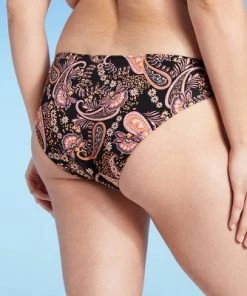 Buy ✔️ Women's Cheeky Bikini Bottom - Shade & Shore™ Black Paisley Print 🌟 -Swimsuits Official Site unnamed file 2142