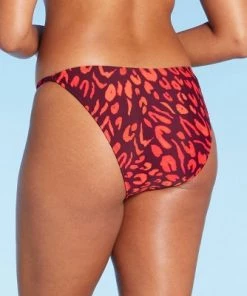 Wholesale 🔥 Women's Cheeky Bikini Bottom - Shade & Shore™ Red Animal Print ⌛ -Swimsuits Official Site unnamed file 2197
