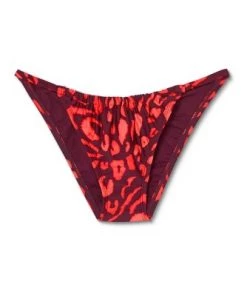 Wholesale 🔥 Women's Cheeky Bikini Bottom - Shade & Shore™ Red Animal Print ⌛ -Swimsuits Official Site unnamed file 2198