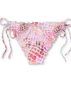 Deals ❤️ Women's Side-Tie Ruffle Cheeky Bikini Bottom - Shade & Shore™ Pink Animal Print 🧨 -Swimsuits Official Site unnamed file 2232