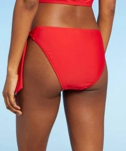 Top 10 🌟 Women's Side-Tie Bikini Bottom - Sea Angel Red ⌛