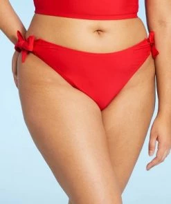 Top 10 🌟 Women's Side-Tie Bikini Bottom - Sea Angel Red ⌛ -Swimsuits Official Site unnamed file 2284