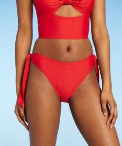 Top 10 🌟 Women's Side-Tie Bikini Bottom - Sea Angel Red ⌛ -Swimsuits Official Site unnamed file 2289