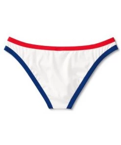 Cheap 🧨 Women's Blocked Trim Ribbed Bikini Bottom - Sea Angel White 🤩 -Swimsuits Official Site unnamed file 2320
