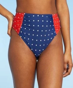 New 👏 Women's Shirred Panel Bikini Bottom - Sea Angel Red 👍 -Swimsuits Official Site unnamed file 2336
