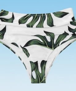 Outlet ✨ Women's Tropical Leafy High Waist Bikini Bottom Swimsuit - Cupshe 😍 -Swimsuits Official Site unnamed file 2423