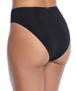 Best deal 🔥 Sunsets Women's Black Tessie Tie High-Waist Bikini Bottom - 29B-BLCK 🎉