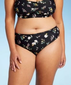 Best Pirce ⌛ Juniors' Hipster Bikini Bottom - Xhilaration™ Black Floral ❤️ -Swimsuits Official Site unnamed file 2496