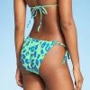 Discount 🧨 Juniors' Tunneled High Leg Scoop Bikini Bottom - Xhilaration™ Mint Green Animal Print ✔️ -Swimsuits Official Site unnamed file 2509