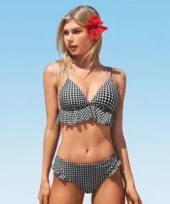 Hot Sale ✔️ Women's Low Waisted Bikini Set Swimsuit Ruffle V Neck Gingham Bathing Suit -Cupshe ⭐ 12 Hot Sale ✔️ Women's Low Waisted Bikini Set Swimsuit Ruffle V Neck Gingham Bathing Suit -Cupshe ⭐ -Swimsuits Official Site unnamed file 252