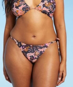 Cheapest 🧨 Juniors' Asymmetrical String High Leg Scoop Bikini Bottom - Xhilaration™ Paisley Print 👍 -Swimsuits Official Site unnamed file 2557