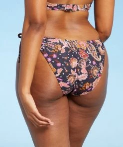 Cheapest 🧨 Juniors' Asymmetrical String High Leg Scoop Bikini Bottom - Xhilaration™ Paisley Print 👍 -Swimsuits Official Site unnamed file 2558