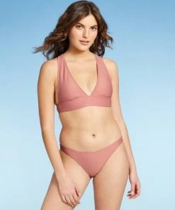 Buy 🤩 Juniors' Textured Cheeky Bikini Bottom - Xhilaration™ Mauve 😍 -Swimsuits Official Site unnamed file 2595