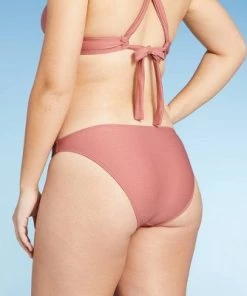 Buy 🤩 Juniors' Textured Cheeky Bikini Bottom - Xhilaration™ Mauve 😍 -Swimsuits Official Site unnamed file 2597