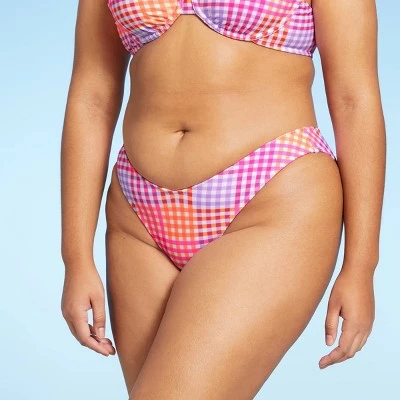Cheapest 😀 Juniors' Cheeky High Leg V Bikini Bottom - Xhilaration™ Multi Plaid Print 👍 5 Cheapest 😀 Juniors' Cheeky High Leg V Bikini Bottom - Xhilaration™ Multi Plaid Print 👍 - Image 3