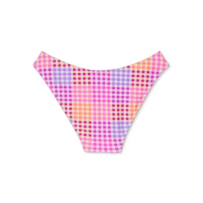 Cheapest 😀 Juniors' Cheeky High Leg V Bikini Bottom - Xhilaration™ Multi Plaid Print 👍 8 Cheapest 😀 Juniors' Cheeky High Leg V Bikini Bottom - Xhilaration™ Multi Plaid Print 👍 - Image 6