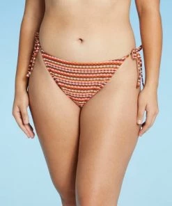 Best reviews of 🔔 Juniors' Textured High Leg Mid-Waist String Bikini Bottom - Xhilaration™ Multi Stripe 😀 -Swimsuits Official Site unnamed file 2689