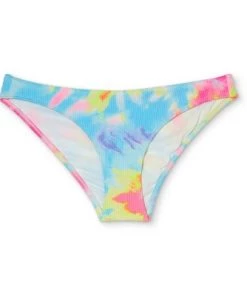 Flash Sale ❤️ Juniors' Ribbed Cheeky Bikini Bottom - Xhilaration™ Multi Tie-Dye 🤩 -Swimsuits Official Site unnamed file 2757